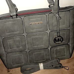 MK grey and gold bag